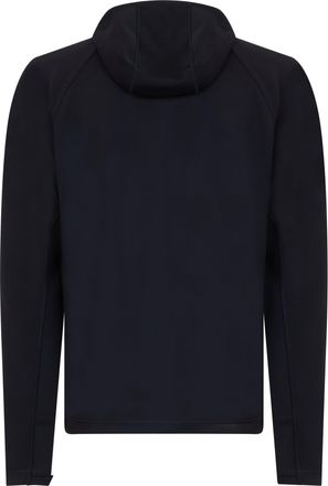 HUGO BOSS Mens Hooded Zip-Up Sweatshirt Black Polyester Top