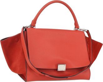 Celine Trapeze Bag Leather Red Leather Handbag (Pre-Owned)