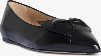 Ferragamo Spitze Nappaleder-Ballerinas mit Schleife Gwen Bow 5