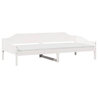 Berkfield Home Modern Bed Frame without Mattress White 90x200 cm Solid Wood Pine