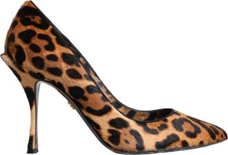 Dolce & Gabbana Bruine Luipaard Kalfs-Haar Hakken Pumps Schoenen