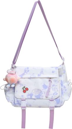 Generic Kexpery Womens Messenger Bag Nylon Large Capacity Pendant Shoulder Bag for Travel and Daily Use