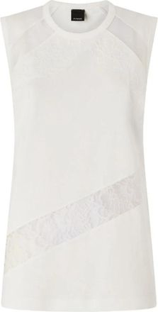 Pinko Molly Tank - Dames - Tops zonder mouwen - Wit - M - Katoen - Tops