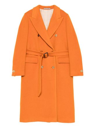 Tagliatore Womens Wool Double-Bteasted Coat