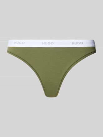 HUGO BOSS String aus Baumwoll-Mix Modell ID THONG in Oliv, Gr&ouml;&szlig;e XL