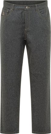 Brunello Cucinelli Dark Grey Straight Pants