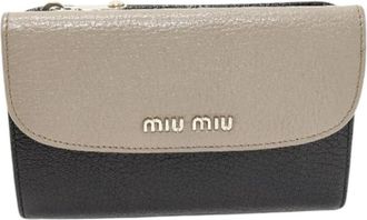 Miu Miu Pre-owned Leren Portemonnee - Dames - Vintage Accessoires - Veelkleurig - ONE Size - Leer - Vintage