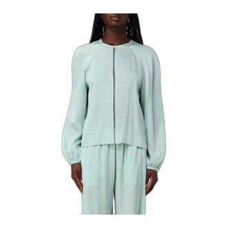 Fabiana Filippi Dames, Blouses & Shirts, Groen, Maat: M Leer