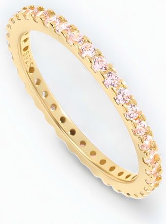 Mint & Lily October Birthstone Eternity Stacking Ring in 18K Gold Over Sterling Silver at Nordstrom, Size 5
