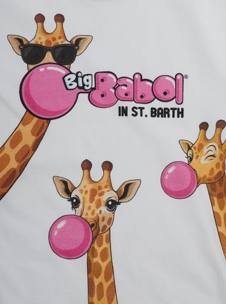 MC2 Saint Barth Girls Kids T-Shirt Denver Jr White Cotton T-Shirts And Polos