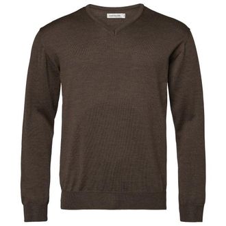 Chevalier Aston V-Neck Merino Pullover Merinopullover f&uuml;r Herren | braun