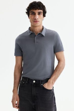 H&M Coolmax Slim Fit Polo Shirt in Gray at Nordstrom, Size Xx-Large