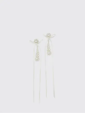 Simone Rocha Faux Pearl and Resin Bow Drop Earrings