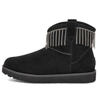 UGG (WMNS) UGG Classic Mini Fringe Black 1127454-BLK