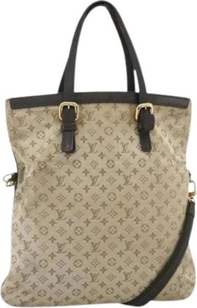 Louis Vuitton Pre-owned Vintage Monogram Mini Canvas Tote Bag - Dames - Vintage Shopper - Beige - ONE Size - Leer - Vintage