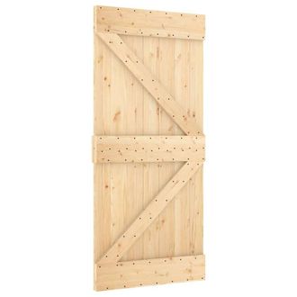 Berkfield Home Door NARVIK 95x210 cm Solid Wood Pine in Light Brown