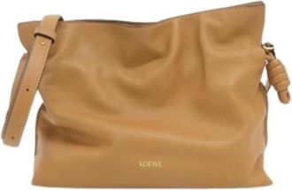 Loewe Pre-owned Shoulder Bag - Dames - Vintage Schoudertas - Beige - ONE Size - Leer - Vintage