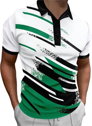 Generic Men Smart Casual Shirt Mens Polo Shirts Short Sleeve Work Busines-Half Button Shirt Men Slim Fit Work T Shirts For Men Uk Men Business Shirt Formal Sh