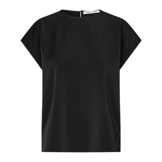 Sams&oslash;e & Sams&oslash;e Short Sleeve Woven Top - female - Sams&oslash;e Sams&oslash;e - T-Shirts - Black - XS - Tops