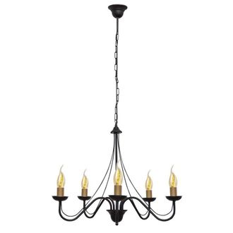 Netlighting Malbo Multi Arm Pendant Ceiling Light Black Patina 60cm