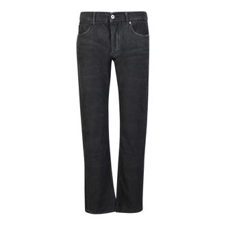 14Bros Straight Jeans, male, Black, Size: W32 Black Corduroy Jeans