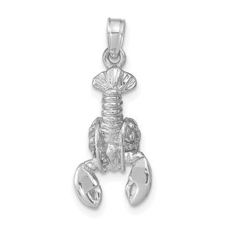 Diamond2Deal 14k Gold Lobster with Moveable Claws Pendant