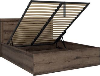 Petits Meubles Cama canapé 140x200 con somier estratificado marrón