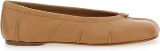 Maison Margiela Beige Balletina Schoenen met Tabi Teen - Dames - Ballerinas - Beige - 40 EU - Leer - Schoenen