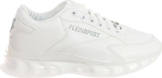 Plein Sport Schoenen, Heren, Wit, 40 EU, Leer, Sportieve Mid-Top Sneakers