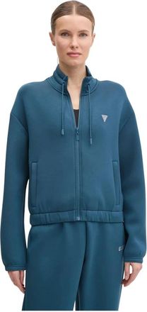 Guess Cecilia Zip-through Sweatshirt - Dames - Vesten met rits - Blauw - S - Hoodies & sweatvesten