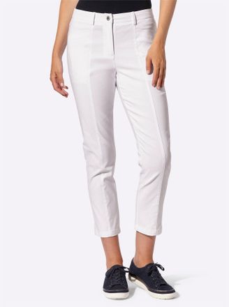 Casual Looks 7/8-Hose CASUAL LOOKS, Damen, Gr. 36, Normalgr&ouml;ssen, wei&szlig;, 72% Viskose, 25% Polyamid, 3% Elasthan, unifarben, Hosen 7/8-Hose