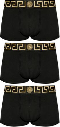 Versace Set Of Three Boxers With Greca Border