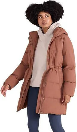 Animal Maggie Baffled Waist Detail Coat in Rust at Nordstrom, Size 16