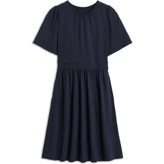 Boden Louisa Cotton Blend Jersey Dress in Navy at Nordstrom, Size 10