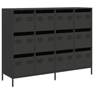Berkfield Home Sideboard Black 135x39x103.5 cm Cold-rolled Steel