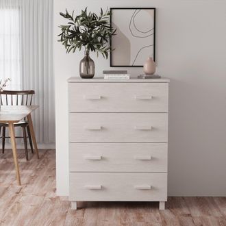 Berkfield Home Sideboard HAMAR White 79x40x103.5 cm Solid Wood Pine