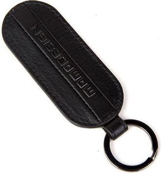 Momo Design Mens Keychain Black Genuine Leather Accessories - Keychains