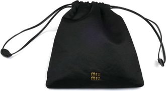 Miu Miu Black Satin Pouch (Pre-Owned)