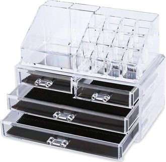 OEM Organizador De Maquillaje Con 4 Cajones De Ba&ntilde;o, Transparente Con Compartimentos