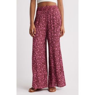 Rip Curl Beach Party Wide Leg Pants in Hot Pink at Nordstrom, Size X-Small