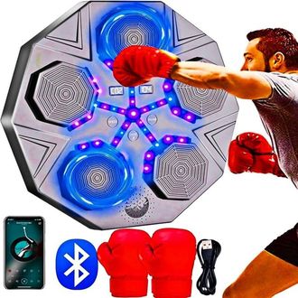 OEM M&aacute;quina De Boxeo Musical De 9 Modos, M&aacute;quina De Boxeo De Un Solo Golpe Con Guantes, Dispositivo De Boxeo Electr&oacute;nico Port&aacute;til Montado En La Pared, M&aacute;q