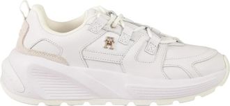 Tommy Hilfiger Runner Sneakers - Dames - Sneakers - Wit - 36 EU - Leer - Schoenen