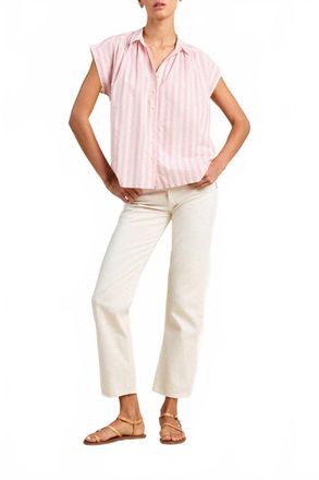 Trovata Della Shirt Top In Pink Stripe