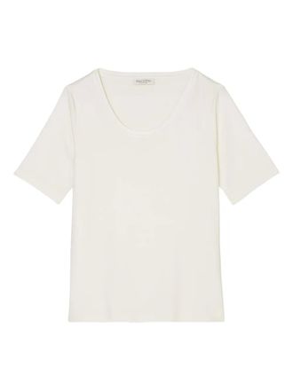 Marc O'Polo scoop-neck short-sleeve T-shirt - women - Elastane/EcoVero Viscose (LENZING) - M - White