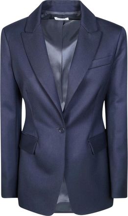 P.A.R.O.S.H. P.a.r.o.s.h., Jassen, Dames, Blauw, XS, Wol, Sallia Bi Stretch Jas