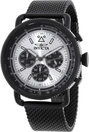 Invicta Speedway Zager Exclusive Chronograph Quartz Silver Dial Mens Watch 47362