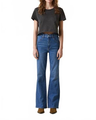 LE JEAN Farrah Flare Jeans In Bohemian Blue