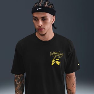 Nike Mens LeBron Uncharted Max90 Basketball T-Shirt in Black | IH8536-045