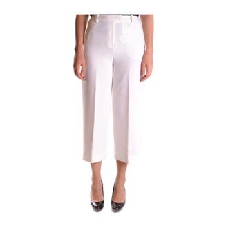 Michael Kors Cropped Trousers, female, White, S, White Spring/Summer Women Trousers