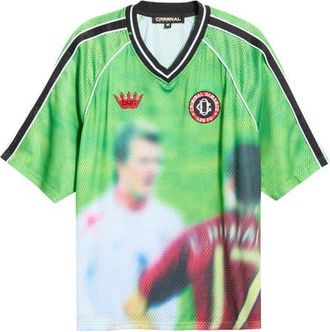 Criminal Damage Frenemies Soccer Graphic Polo in Green Multi at Nordstrom, Size Xx-Large